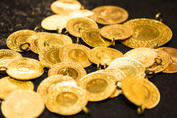 istock 1/4 Turkish Gold coin necklace. 969575380