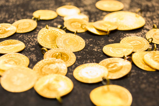 istock 1/4 Turkish Gold coin necklace. 969575398