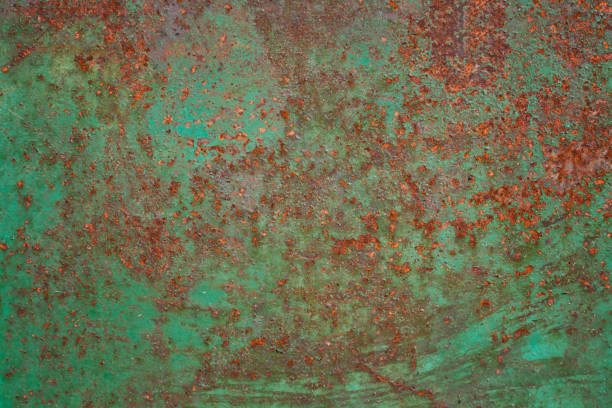 istock Green metal corroded texture background. Abstract metal texture. 969575534