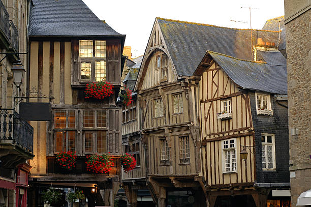 istock Dinan (Brittany) - Old buildings at evening 96957558