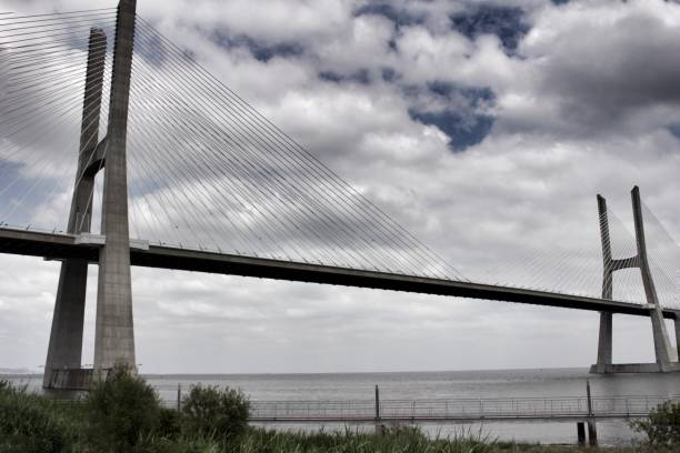 istock Vasco Da Gama perspectives under cloudy sky in Lisbon 969575840