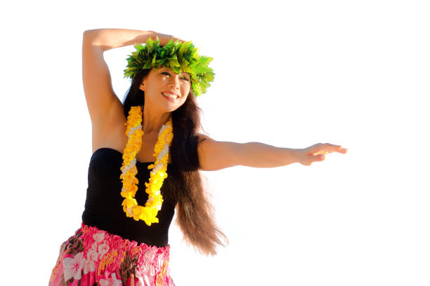 istock Hawaiian Hula Dancer Isolated on White Background 969578522