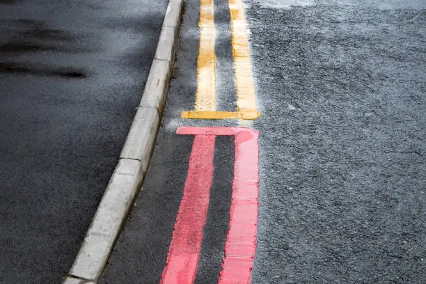 Photo of Double yellow and red lines No parking