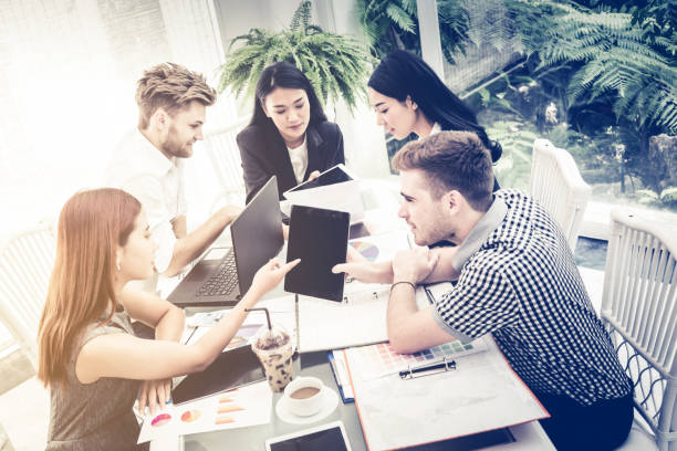 istock business conference presentation with team training flipchart office 969591006