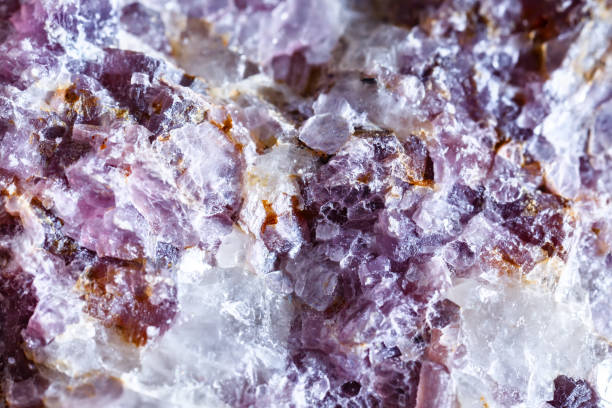 istock Macro shooting of natural gemstone. Raw mineral lepidolite 969591076