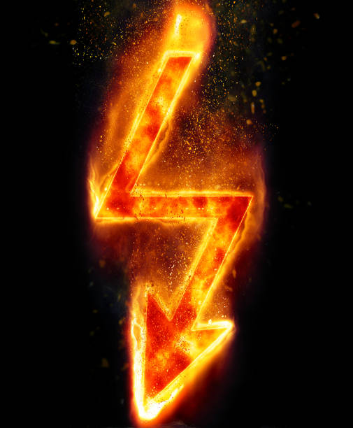 istock Sign of lightning with burning effect 969591416