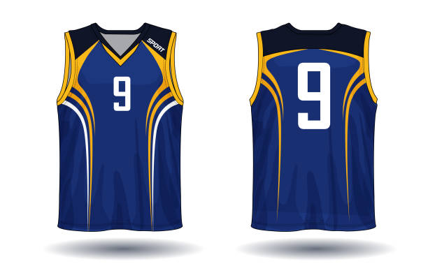 istock Basketball jersey, Tank top sport illustration. 969592340
