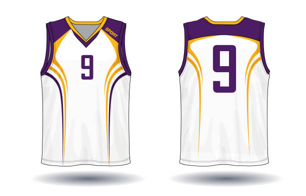 istock Basketball jersey, Tank top sport illustration. 969592346