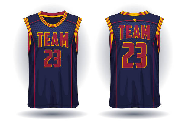 istock Basketball jersey, Tank top sport illustration. 969592368