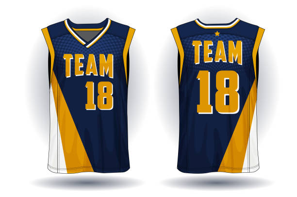 istock Basketball jersey, Tank top sport illustration. 969592378