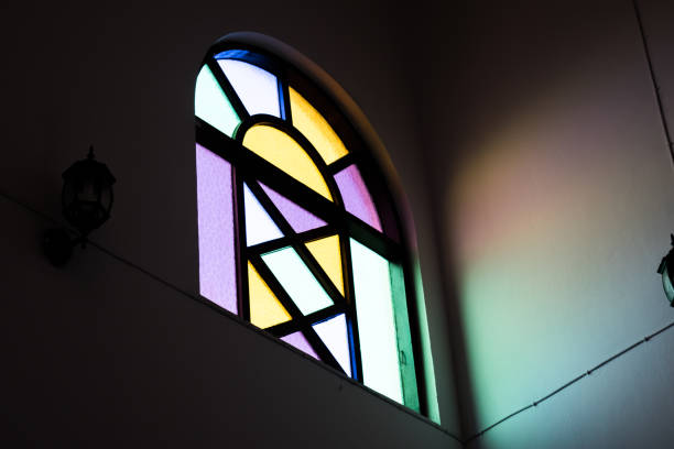 istock Colorful mirror of window with light through 969595276