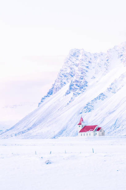 Snowy landscape in Snaefellsnes peninsula, Iceland