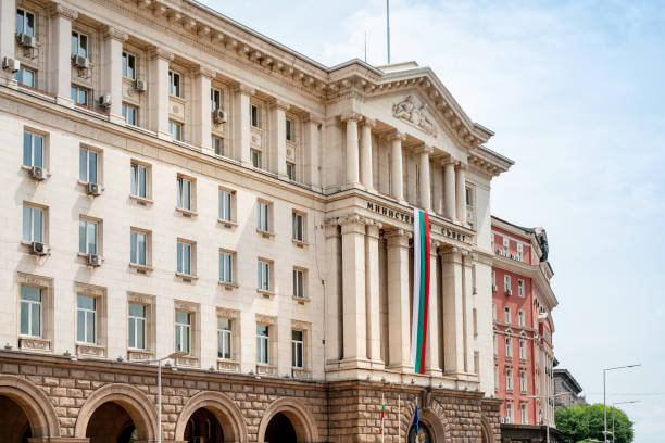 istock Bulgarian flag in Sofia City, Bulgaria 969602114