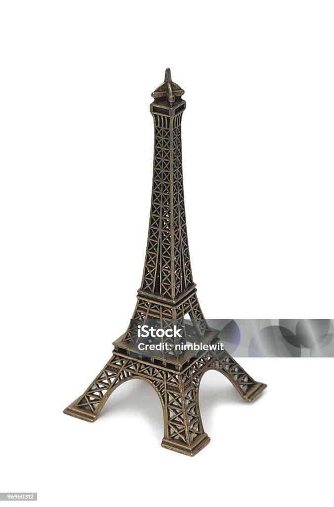 Estátua isolada Torre Eiffel - Foto de stock de Alto - Descrição Geral royalty-free