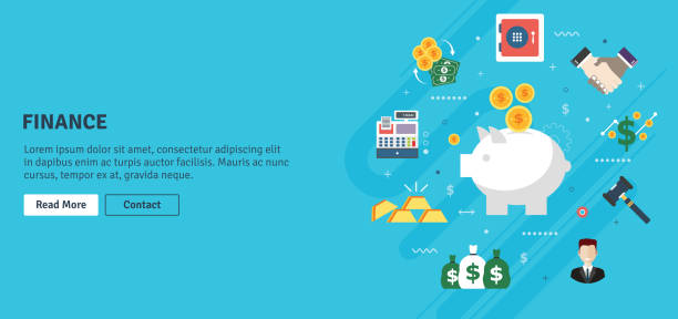 finanse i gospodarka, inwestycje, oszczędności i biznes. - cash register wealth coin currency stock illustrations