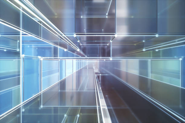 istock Digital Tunnel with colorful, pastel light 969613758