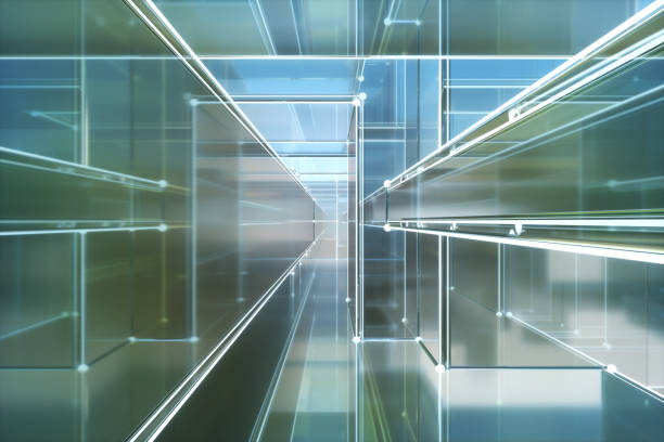 istock Digital Tunnel with colorful, pastel light 969613766