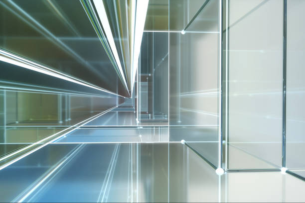 istock Digital Tunnel with colorful, pastel light 969613822
