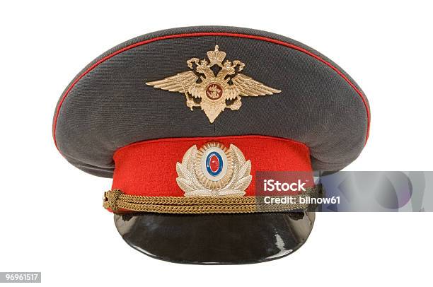 Hat Of Russian Police Officer Stock Photo - Download Image Now - Cap - Hat, Clothing, Color Image