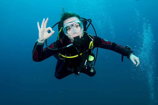 女性スキューバダイバー - scuba diving ストックフォトと画像