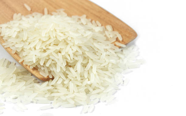 istock Jasmine rice on wooden ladle. 969628238