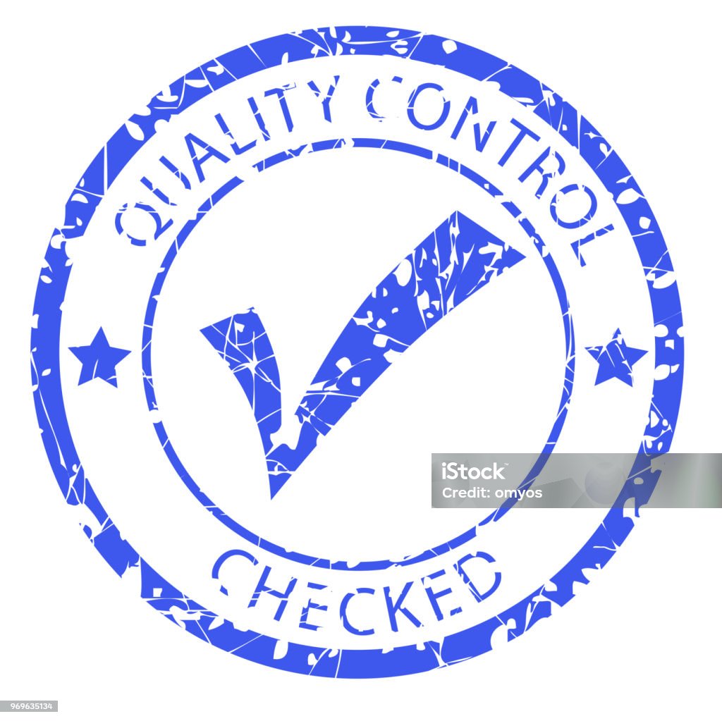 Control Checked Blue Rubber Stamp Effect Quality Control Checked Stock Illustration ...