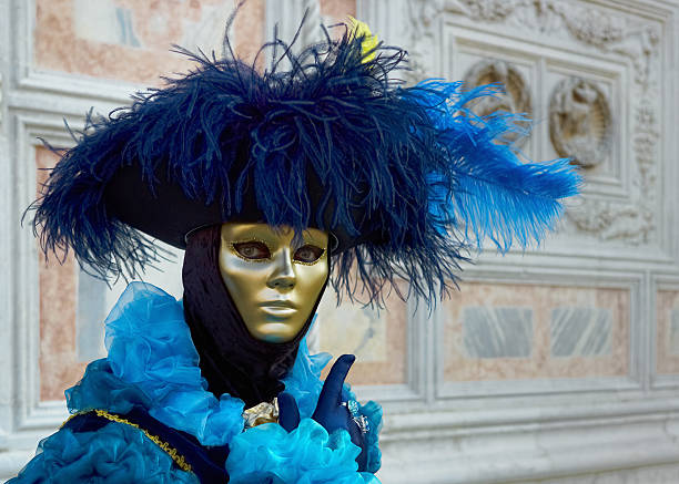 istock Beautiful blue masks carnival in Venice 96964036