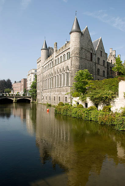 Torres em Gante, Bélgica - fotografia de stock