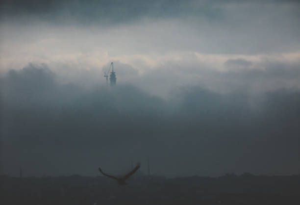 Whatever the time in winter, the Venetian lagoon is often steeped in a mantle of fog. San Giorgio Maggiore is a basilica located on the small island of the same name in the San Marco basin, facing the Piazetta.
