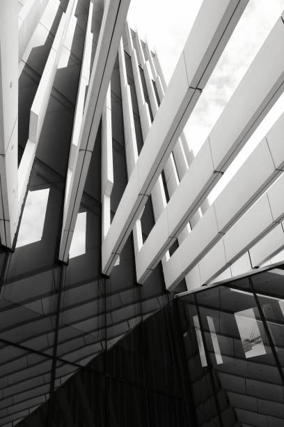istock Black and White modern structure building photography 969653920