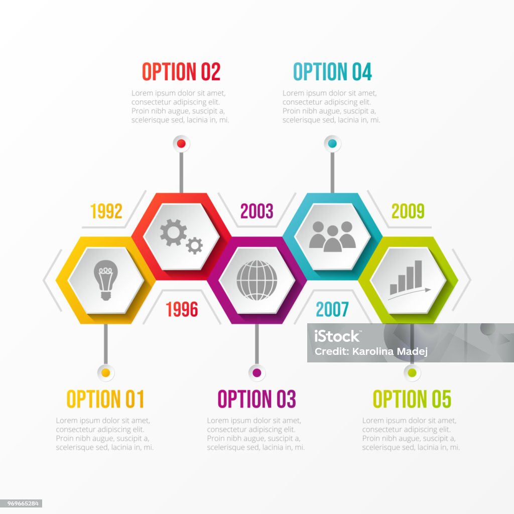 Infographic with business icons. Vector. Brochure stock vector