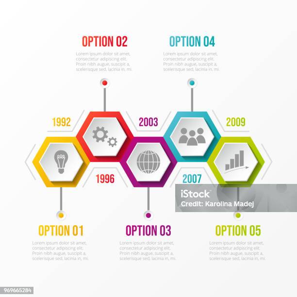 Infographic With Business Icons Vector Stock Illustration - Download Image Now - Brochure, Business, Chart