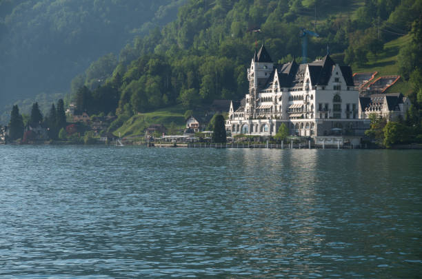 istock Lakeside mansion in the mountains 969665482