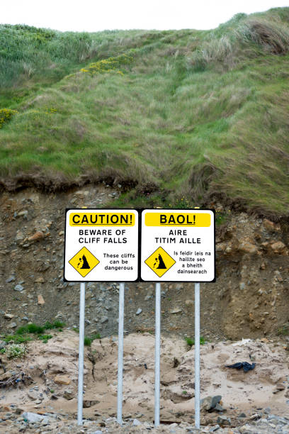 istock dual beware of cliff falls signs 969670782
