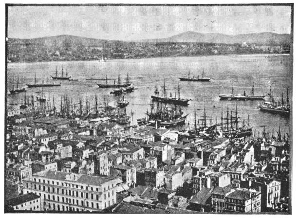 istock Galata and Bosphorus Strait in Istanbul, Turkey - Ottoman Empire 969670888