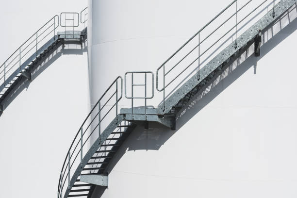 Canada BC Kamloops oil tank stairs