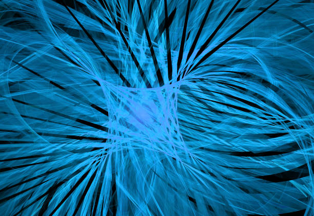 istock Abstract illustration of a fractal pattern on black background 969710310