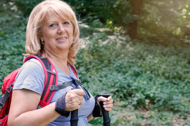 istock Senior woman hiking 969714096