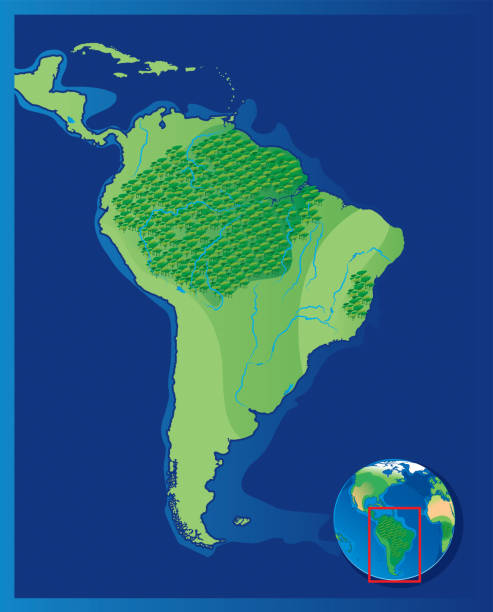 карта южной америки - map cartography peru nazca stock illustrations