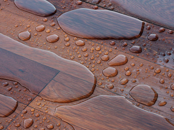 istock Wooden planks bathed in the rain 969746890