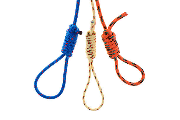 gallow - tied knot rope three objects string 뉴스 사진 이미지