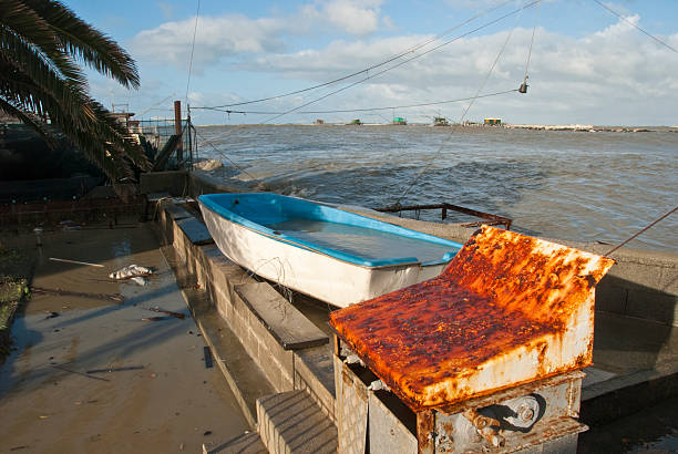 detalhe de uma tempestade na marina di pisa, itália - marina di pisa imagens e fotografias de stock