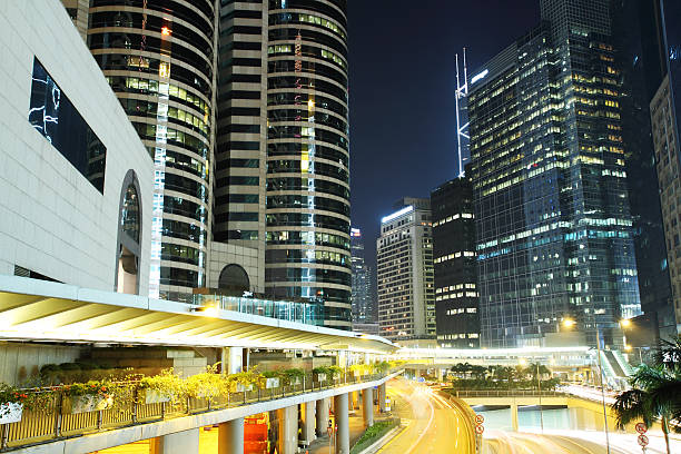 istock Business District at Night. Hong Kong. 96980822