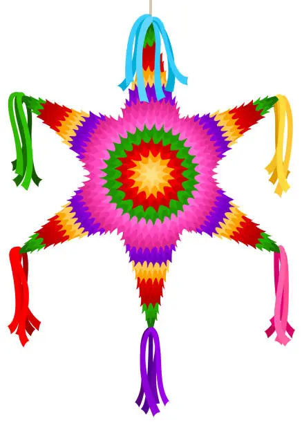 Vector illustration of Star Piñata