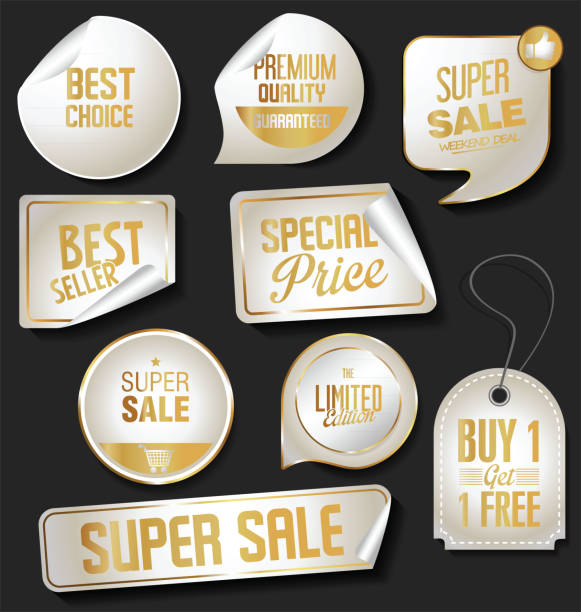 istock Collection of gold and silver banners templates vector illustration 969827342