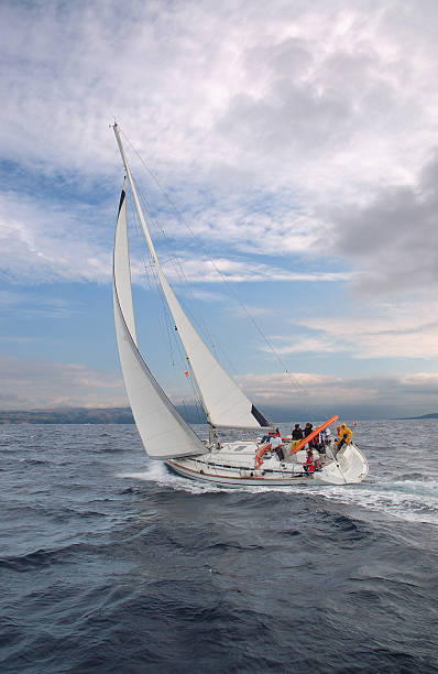 Team on a sailing cruise on Adriatic sea in Croatia. It was taken in late Autumn 2006. Weather was perfect for sailing.