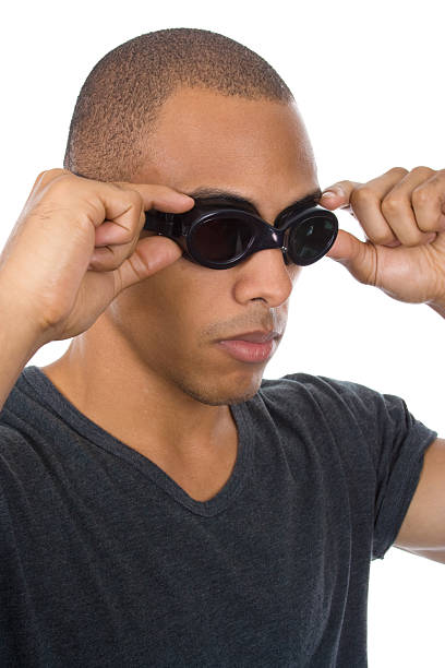 istock Tough young man with dark goggles 96983701