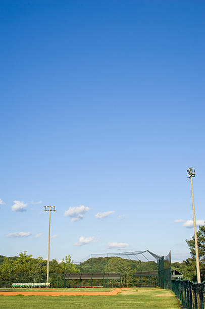 baseball - baseballs baseball grass sky foto e immagini stock