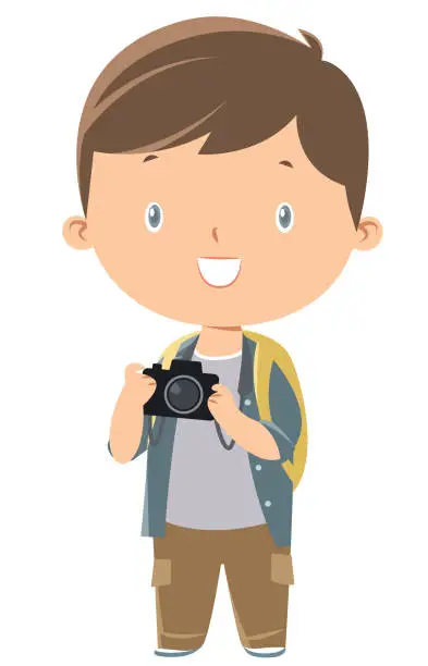 Vector illustration of photographer