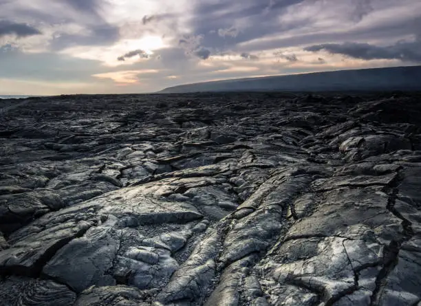 Photo of lava rock field in Hawaii